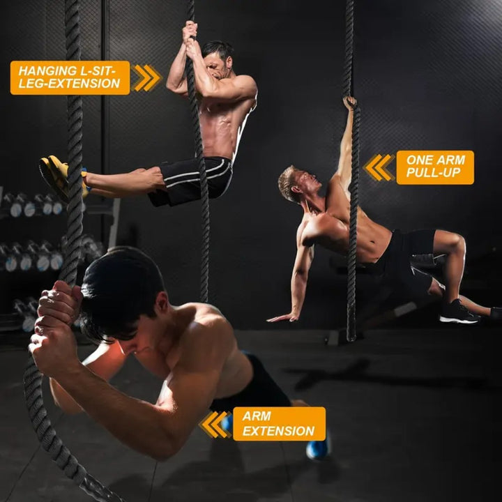 Climbing Rope Strength Training Rope Indoor Outdoor Black 3.7×300cm
