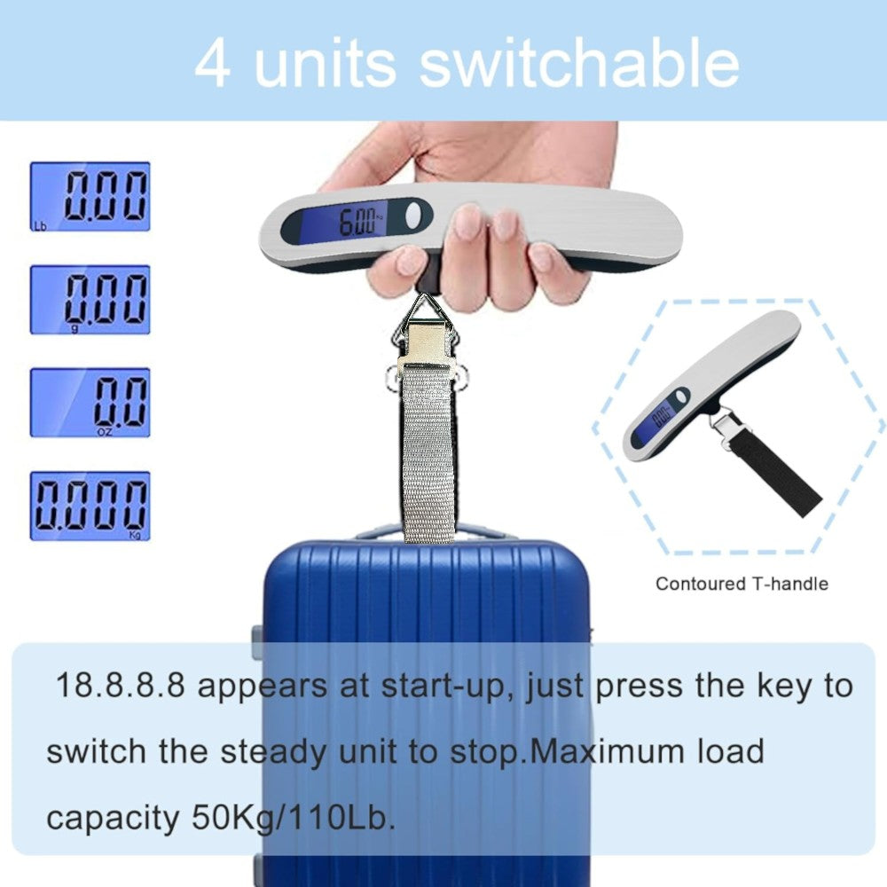 Rechargeable Luggage Scale with Backlit Display