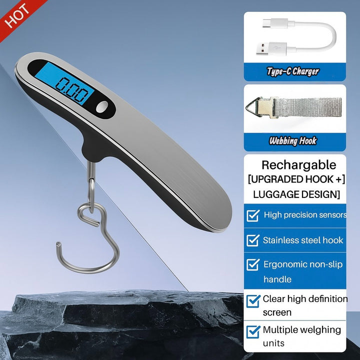 Rechargeable Luggage Scale with Backlit Display