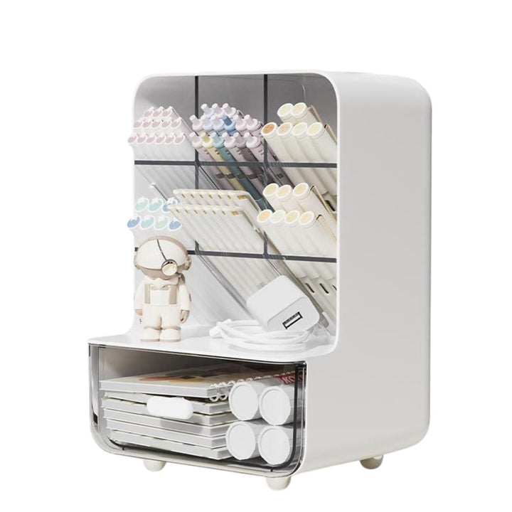 Plastic Desk Organizer with Drawer