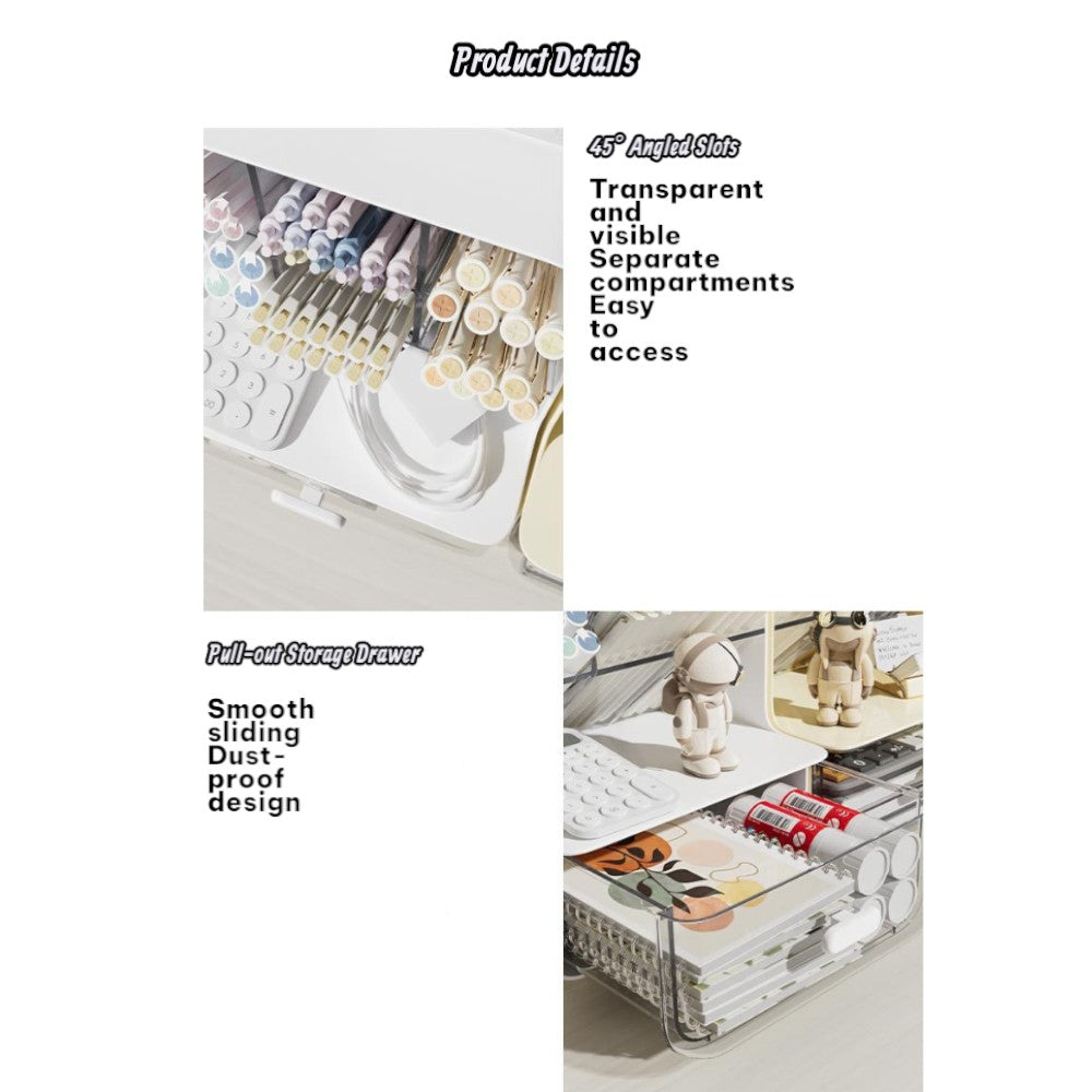 Plastic Desk Organizer with Drawer