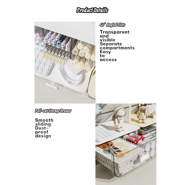 Plastic Desk Organizer with Drawer