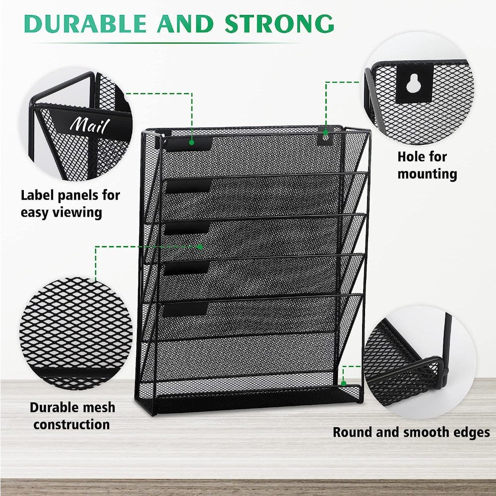 6 Tier Mesh File Organizer