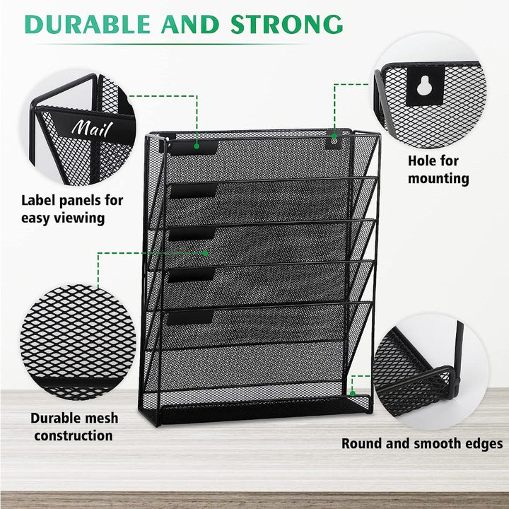 6 Tier Mesh File Organizer
