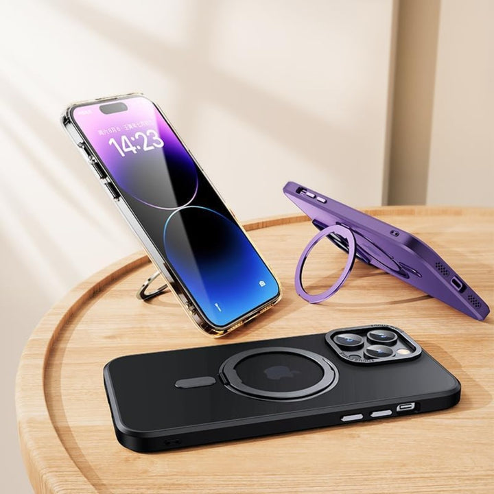 iPhone 16 Pro Max Case with 360° Rotatable Magnetic Ring Stand