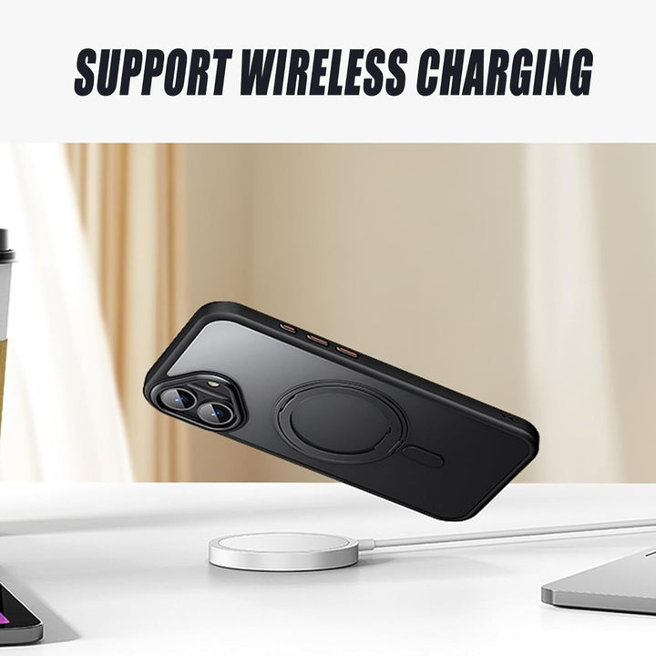 iPhone 16 Plus Case with 360° Rotatable Magnetic Ring Stand