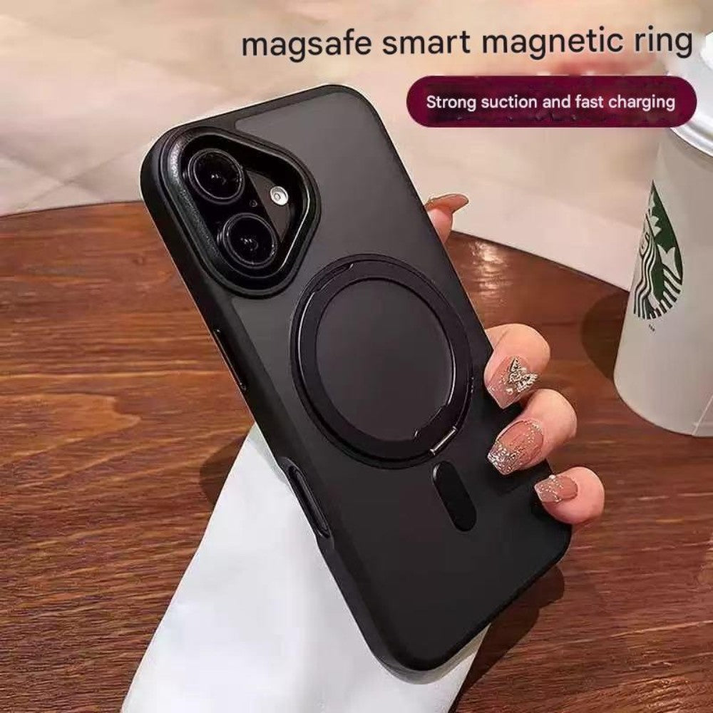 iPhone 16 Case with 360° Rotatable Magnetic Ring Stand