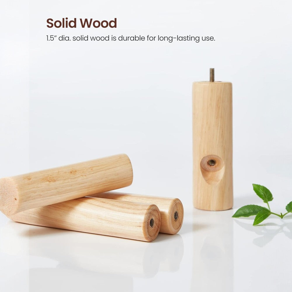 Wooden Coat Tree with 8 Hooks -Walnut