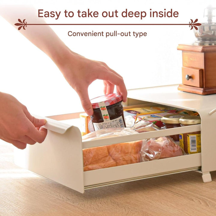Coffee Machine Organizer with Pull-Out Drawer Countertop Storage Organizer
