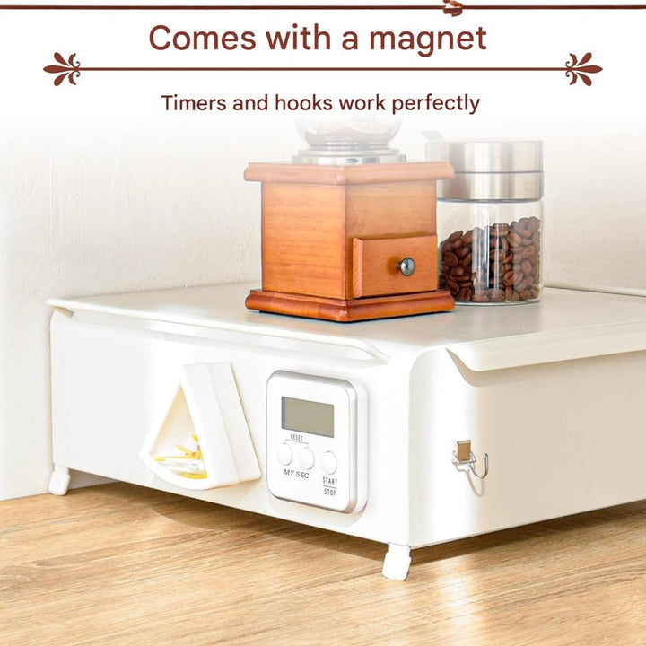 Coffee Machine Organizer with Pull-Out Drawer Countertop Storage Organizer