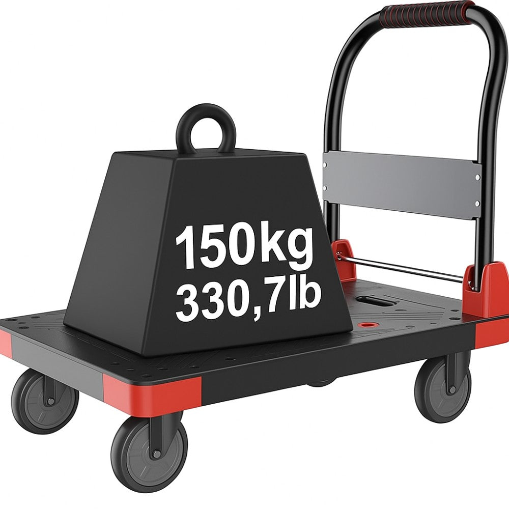 150kg Capacity Folding Hand Truck Heavy Duty Platform Cart