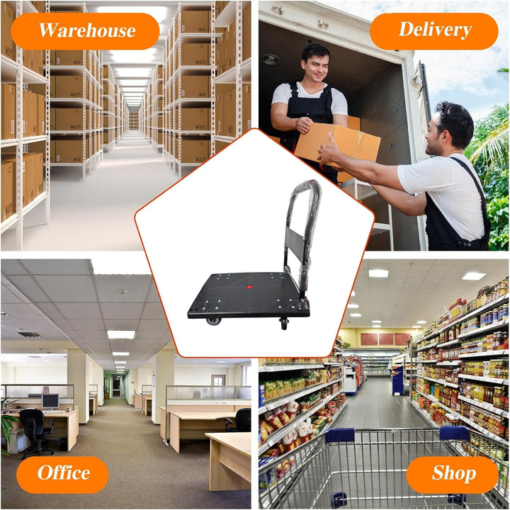 150kg Capacity Folding Hand Truck Heavy Duty Platform Cart