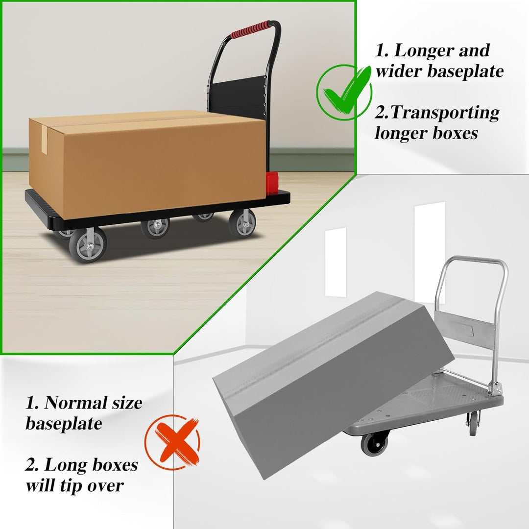 150kg Capacity Folding Hand Truck Heavy Duty Platform Cart