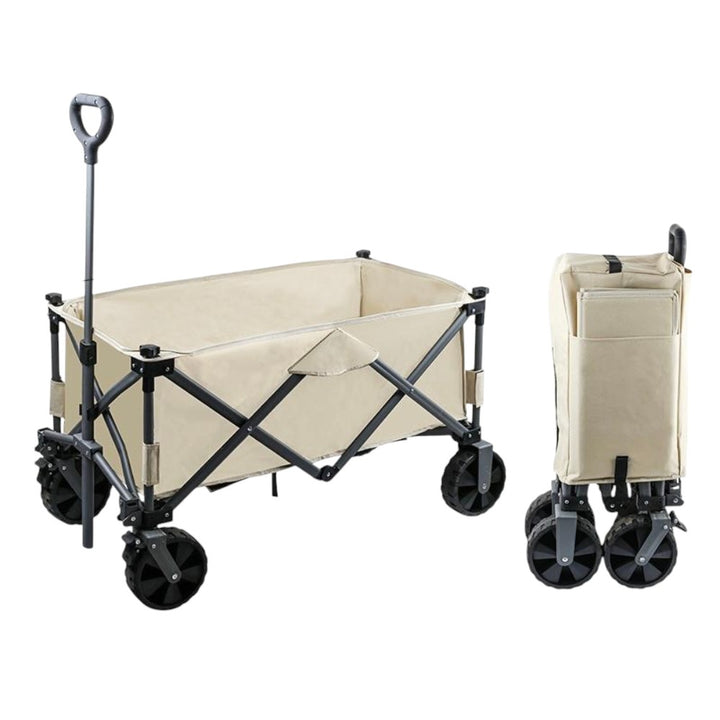 150L Pro Gather Folding Outdoor Utility Wagon Capacity Load 150kg - Khaki