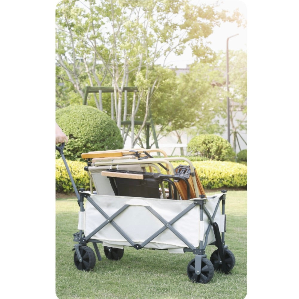 150L Pro Gather Folding Outdoor Utility Wagon Capacity Load 150kg - Khaki