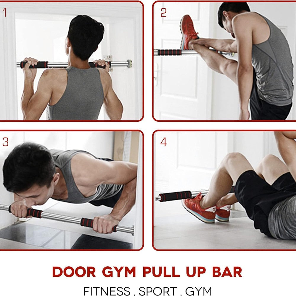Adjustable Doorway Pull Up Bar 60–100cm for Home Fitness Training