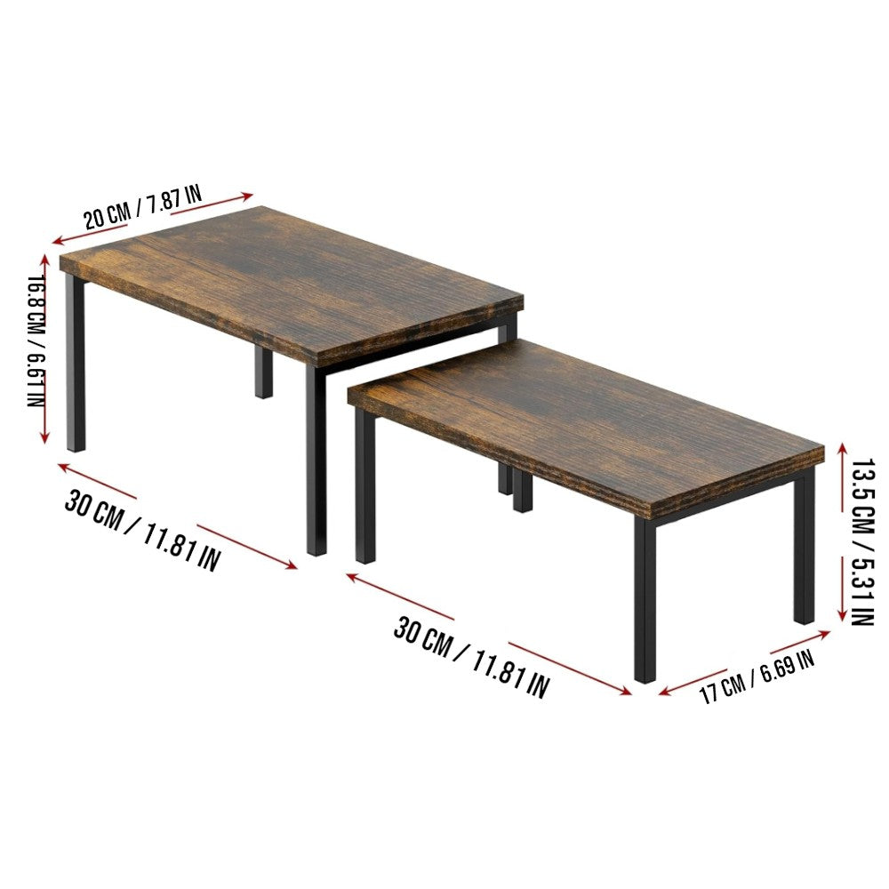 2 Pieces Stackable Countertop Organizer Shelf Set