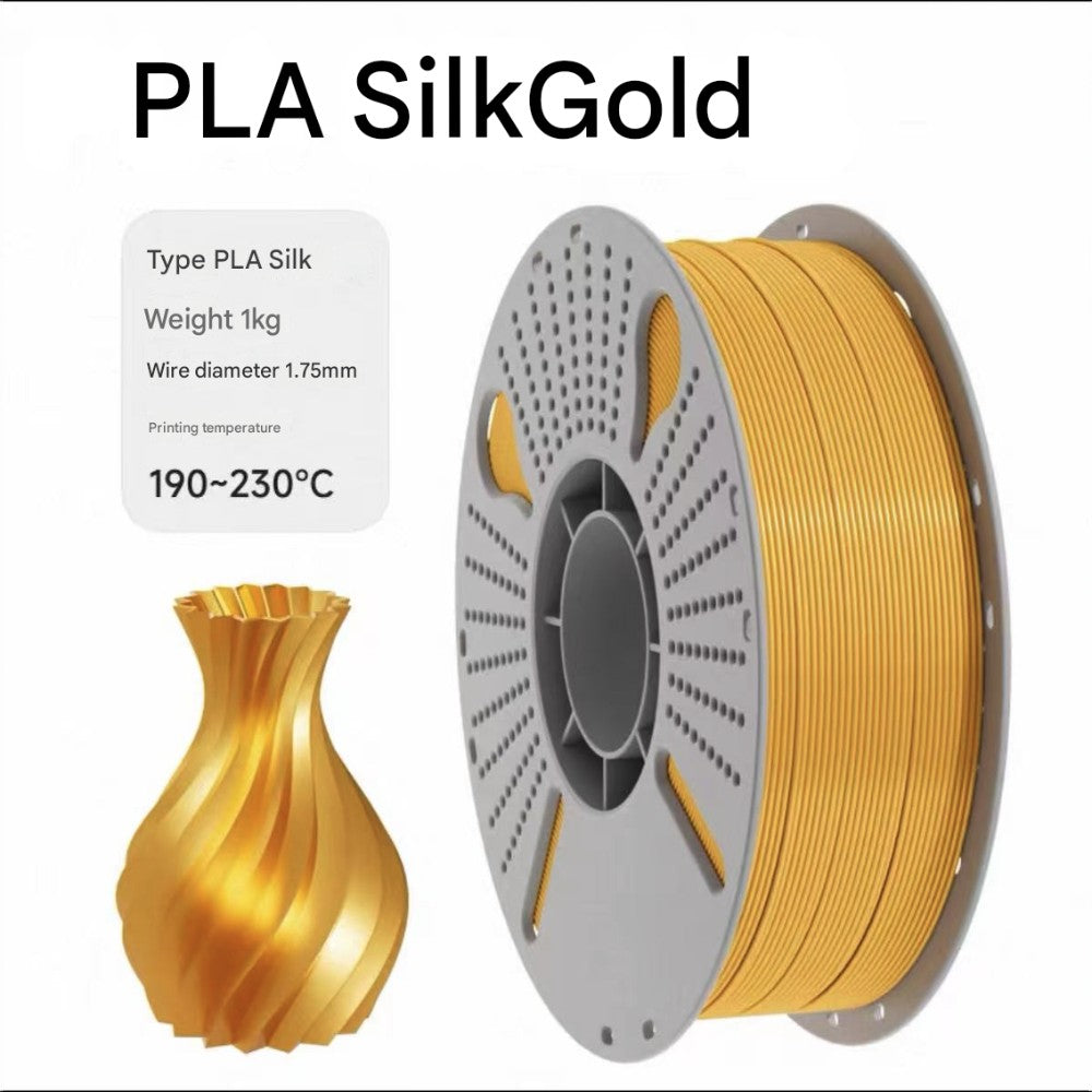 Silk PLA Filament 1.75mm 1KG for 3D Printer - Gold