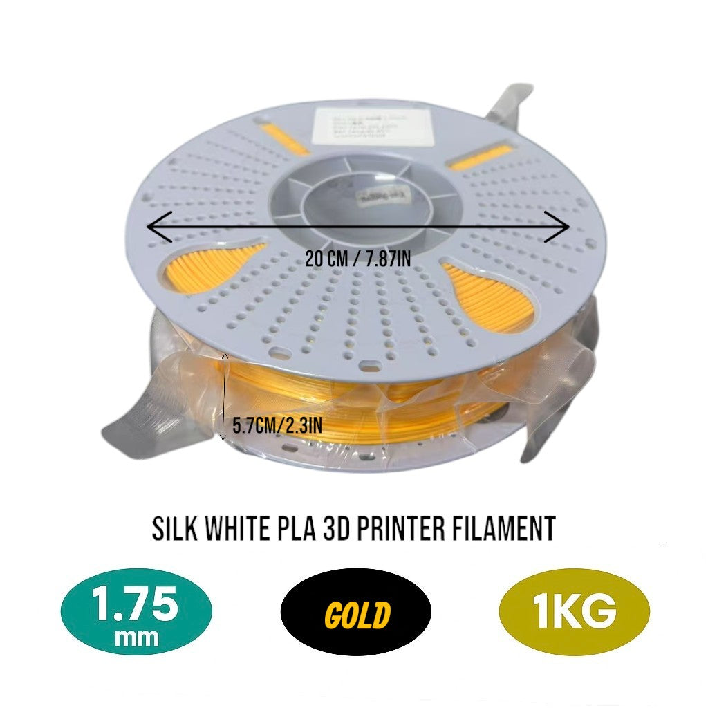 Silk PLA Filament 1.75mm 1KG for 3D Printer - Gold