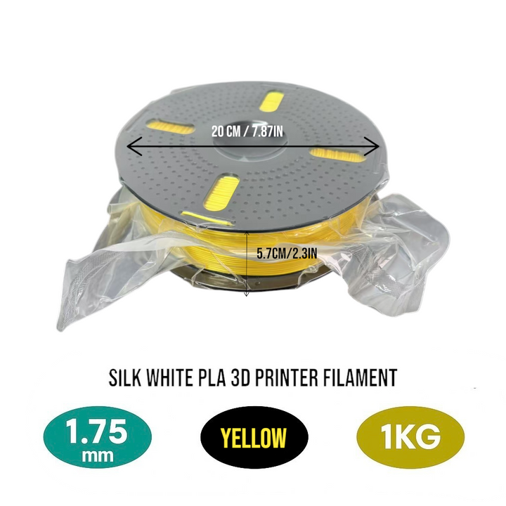 Silk PLA Filament 1.75mm 1KG for 3D Printer - Yellow