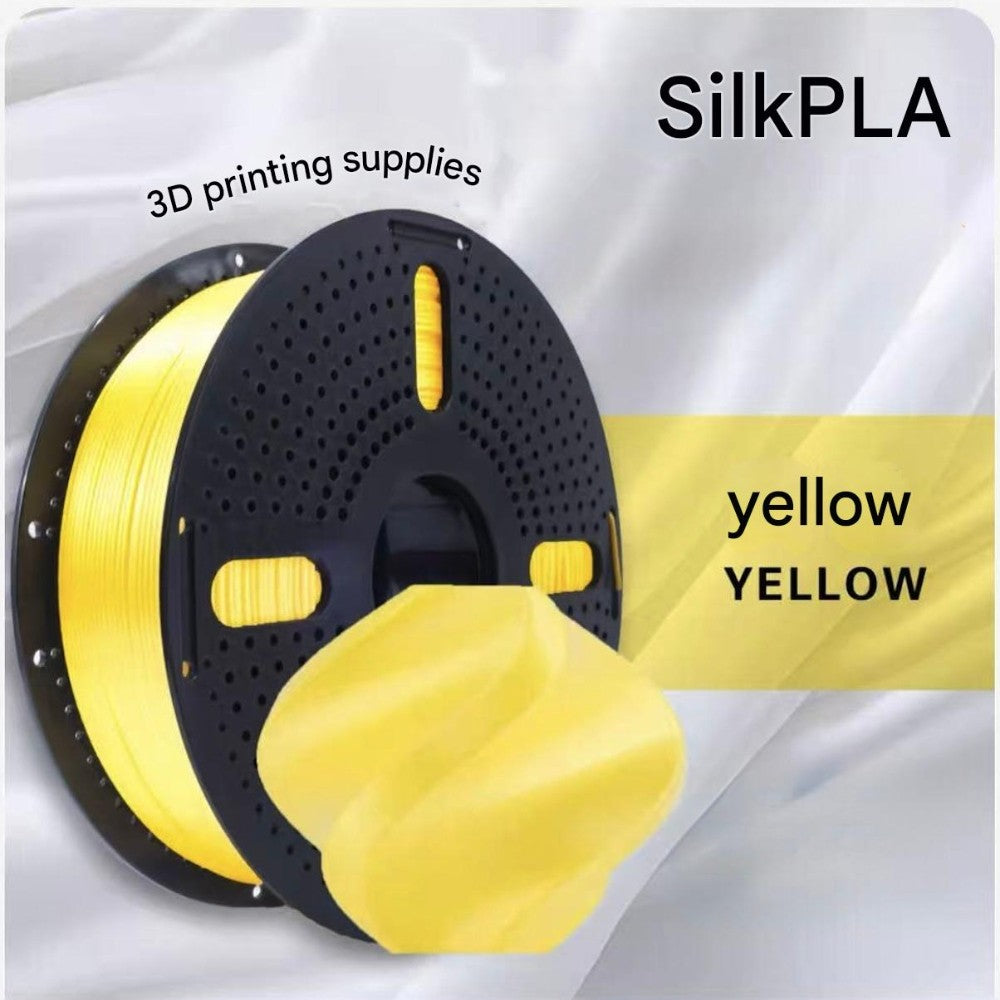 Silk PLA Filament 1.75mm 1KG for 3D Printer - Yellow