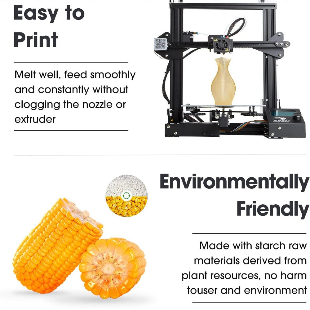 PLA+ Filament 1.75mm 1KG for 3D Printer - Gray