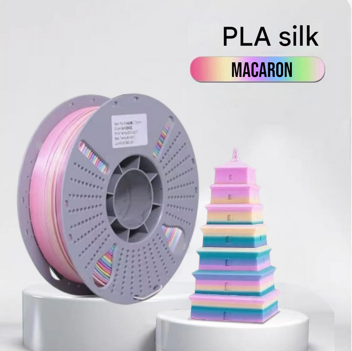 Silk PLA Filament 1.75mm 1KG for 3D Printer - Macaron