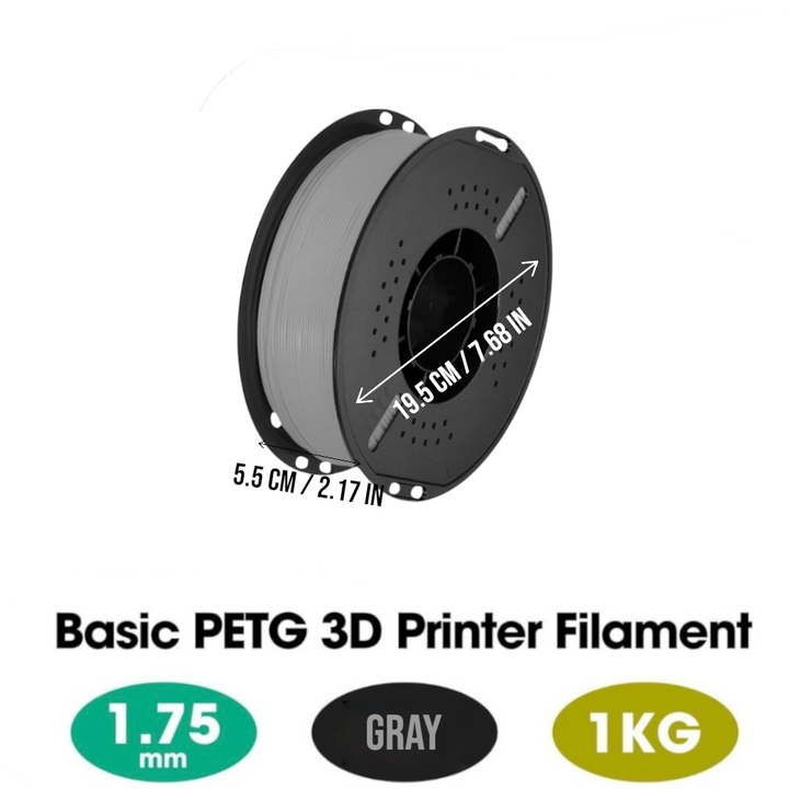 PETG 3D Printer Filament 1.75mm 1KG - Gray
