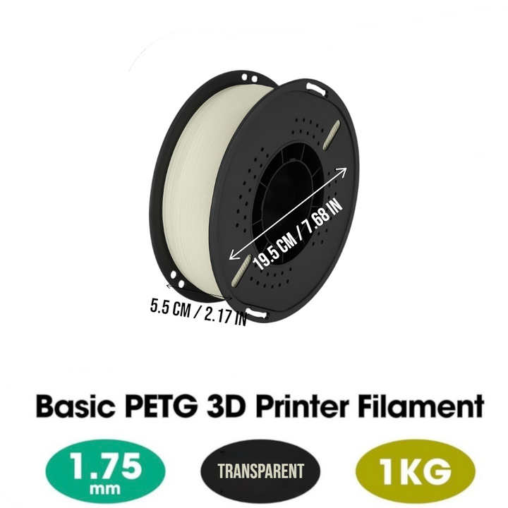 PETG 3D Printer Filament 1.75mm 1KG - Transparent