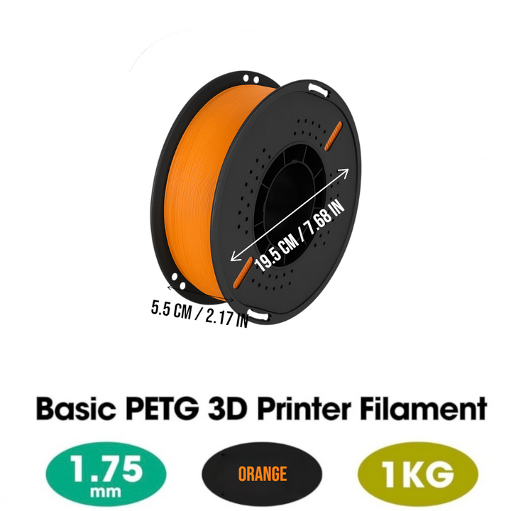 PETG 3D Printer Filament 1.75mm 1KG - Orange