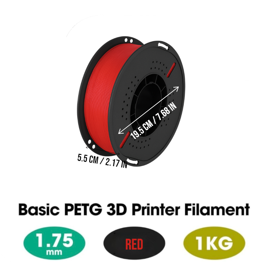 PETG 3D Printer Filament 1.75mm 1KG - Red