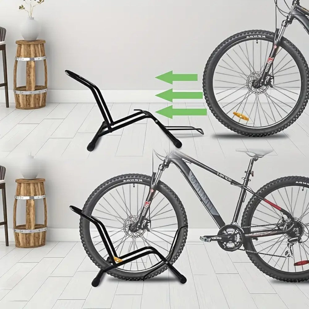 Removable L-Type Push-In Bicycle Floor Stand