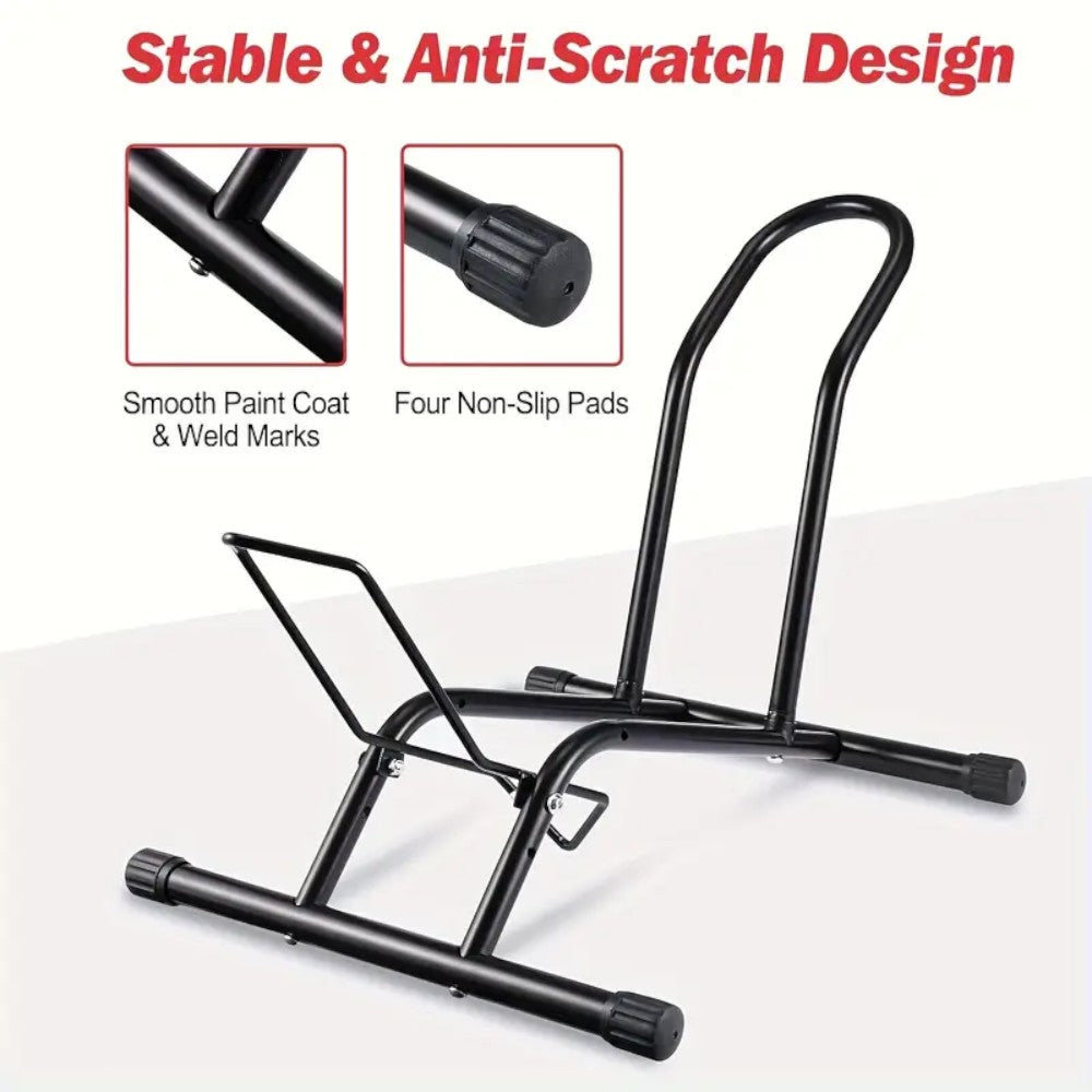 Removable L-Type Push-In Bicycle Floor Stand