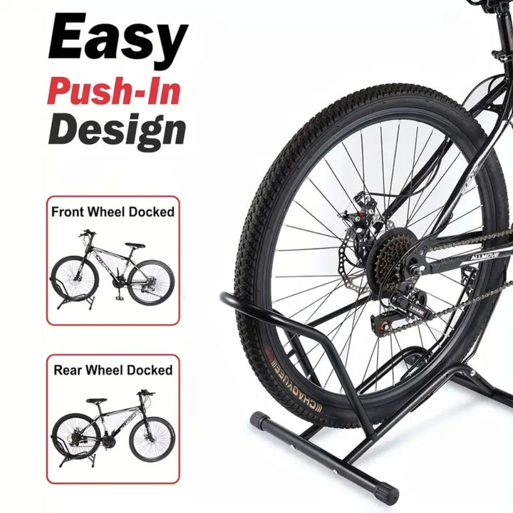 Removable L-Type Push-In Bicycle Floor Stand