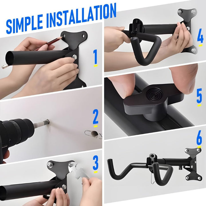Foldable Bicycle Hanger with Extendable Arm