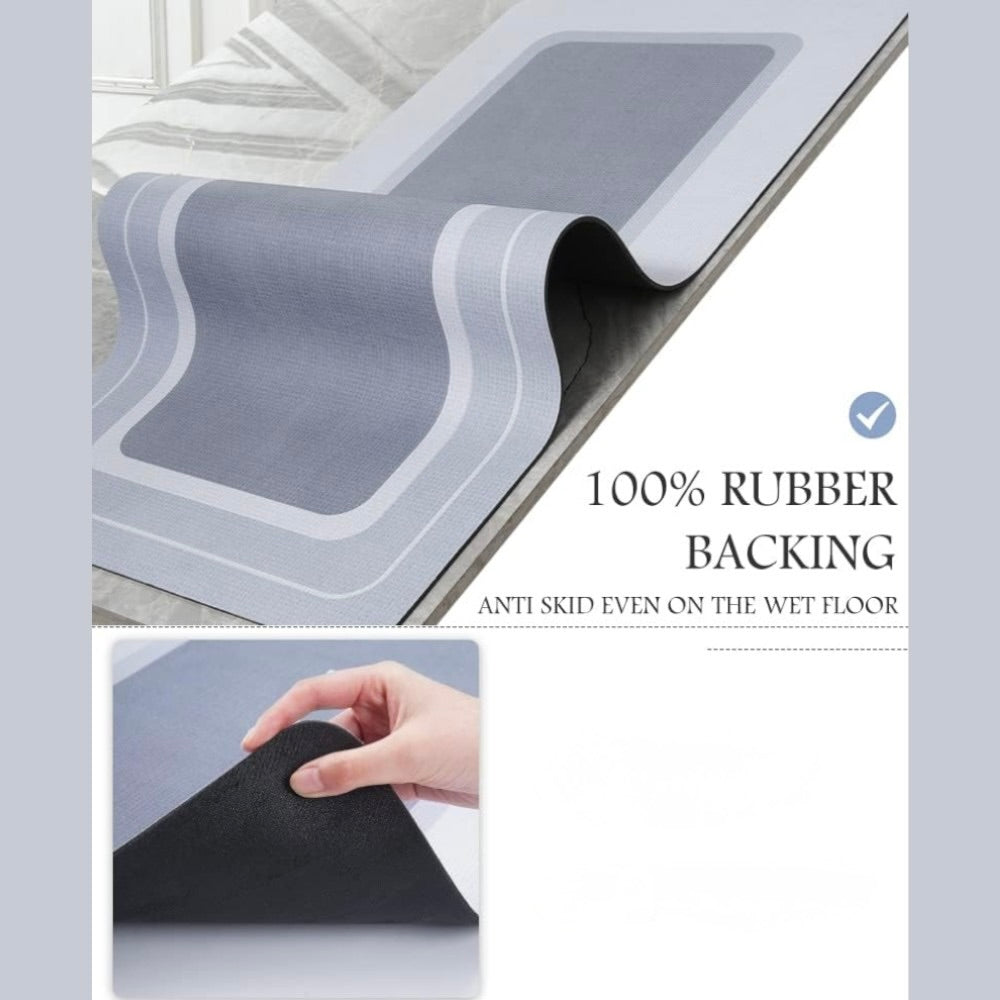 Quick-Dry Bath Mat with Rubber Backing 60¡_90cm