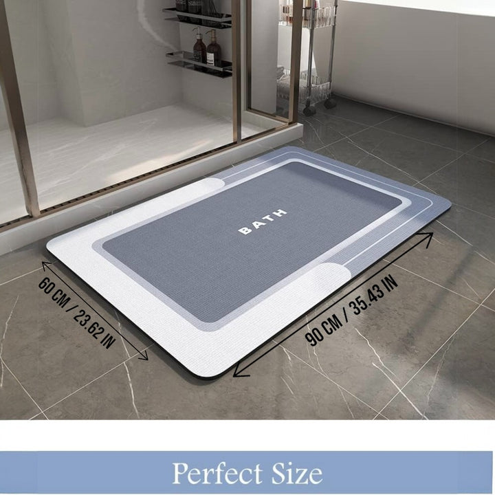 Quick-Dry Bath Mat with Rubber Backing 60¡_90cm