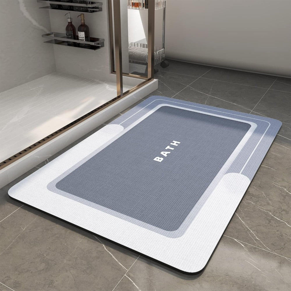 Quick-Dry Bath Mat with Rubber Backing 60¡_90cm