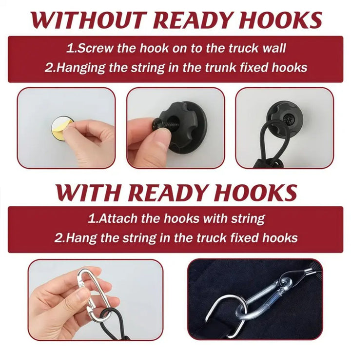 4-Pocket Cargo Net Organizer for Pickup Trucks