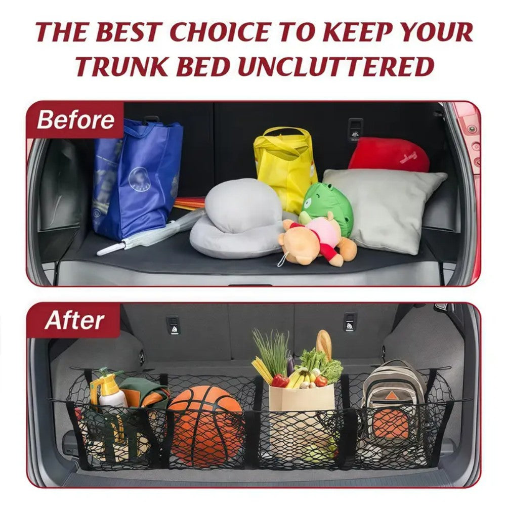 4-Pocket Cargo Net Organizer for Pickup Trucks