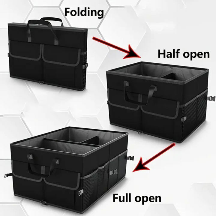 Car Trunk Organizer with Lid _ 60L Foldable Storage Box
