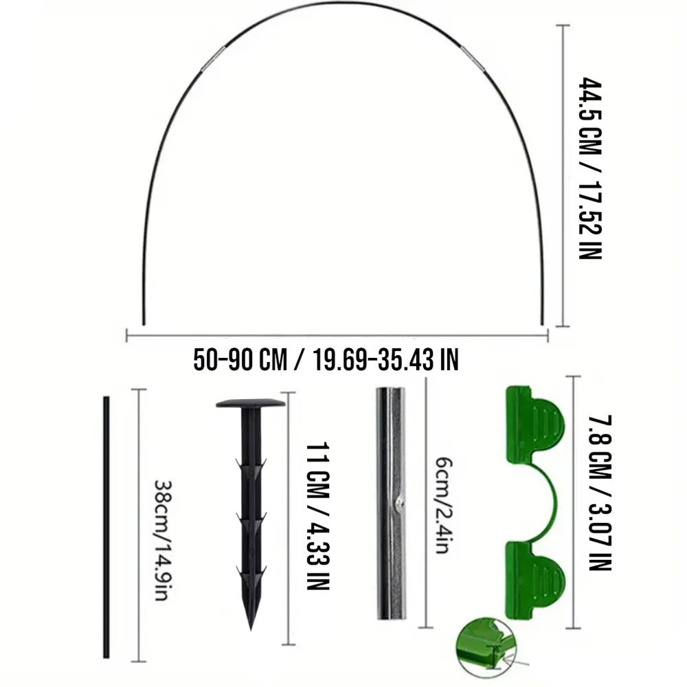 Adjustable Garden Tunnel Hoop Kit for Plant Protection