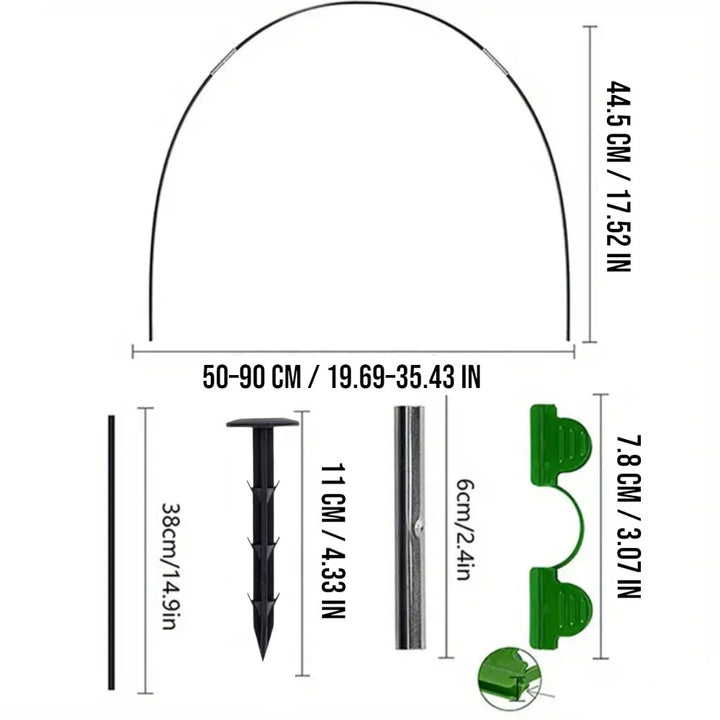 Adjustable Garden Tunnel Hoop Kit for Plant Protection