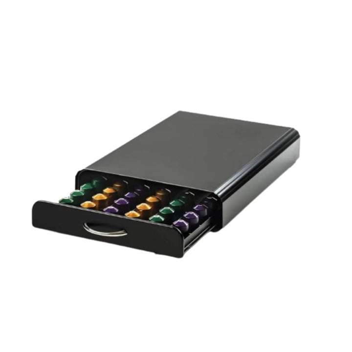 Coffee Capsule Drawer Organizer Steel Pod Storage for 60 Nespresso Capsules