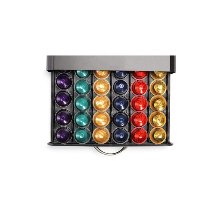 Coffee Capsule Drawer Organizer Steel Pod Storage for 60 Nespresso Capsules