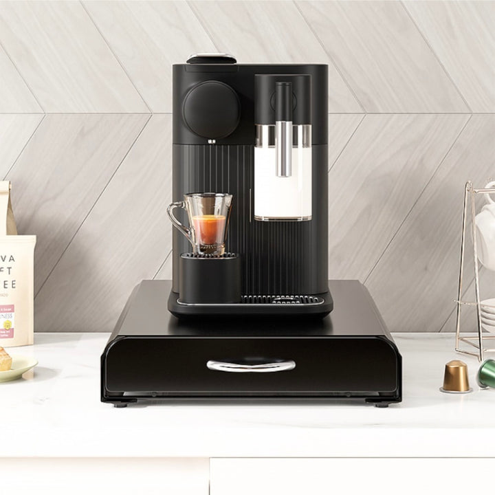 Coffee Capsule Drawer Organizer Steel Pod Storage for 60 Nespresso Capsules