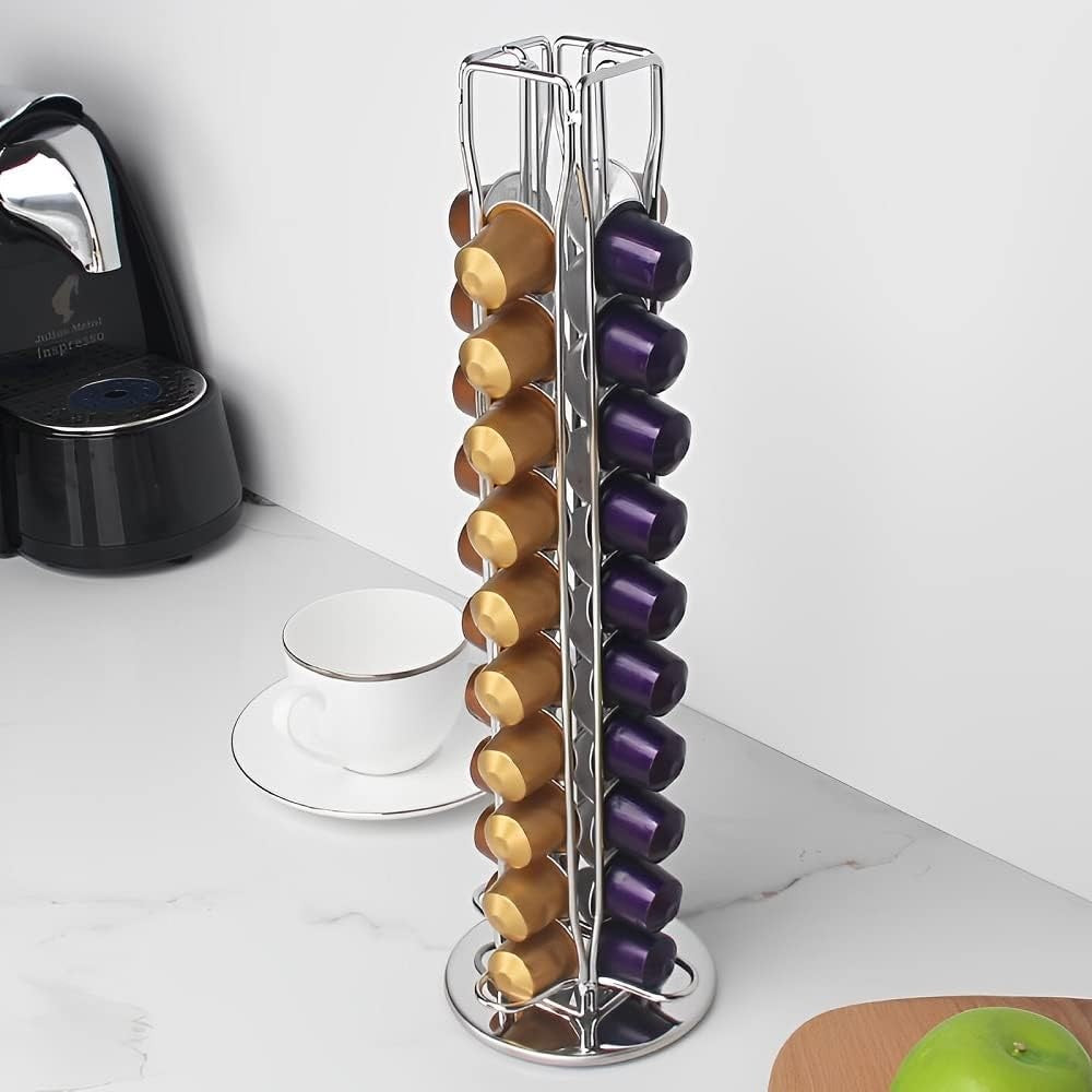 Rotating 30 Capacity Coffee Pod Organizer Stand