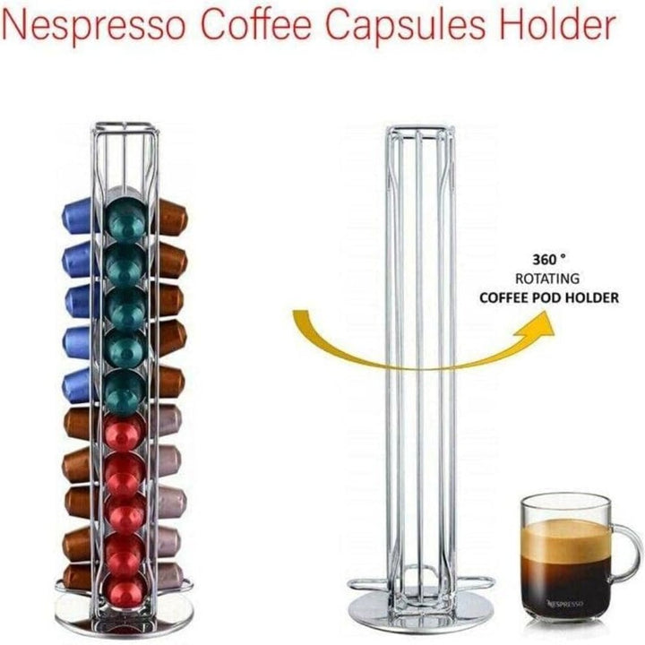 Rotating 30 Capacity Coffee Pod Organizer Stand
