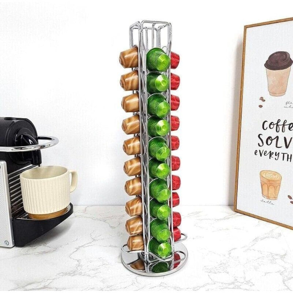 Rotating 30 Capacity Coffee Pod Organizer Stand