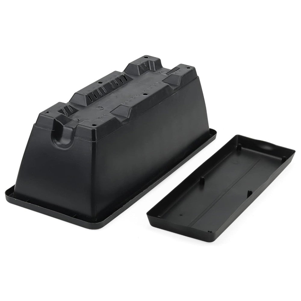 10 Pack 15L Rectangular Planter Box Set With Drainage Tray